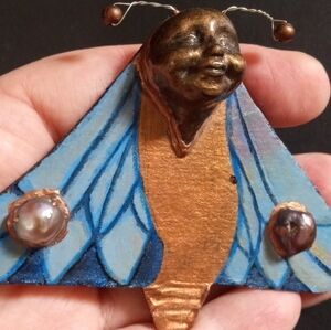 Whimsical Fairy Moth Brooch